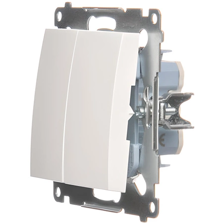 Włącznik Światła Podwójny Świecznikowy Wyłącznik Dwubiegunowy DW5.01/11 KONTAKT SIMON