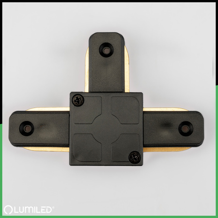 Łącznik Potrójny TRÓJNIK Czarny do Listew Szynowych Jednofazowych Szynoprzewodów LUMILED