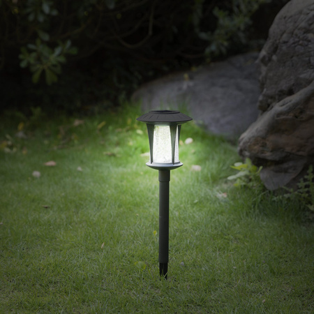 Lampa Solarna Ogrodowa LED BOLTON Wbijana 4000K 1,6W IP44 43cm Czujnik Zmierzchu