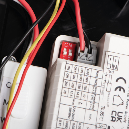 Plafon LED Lampa Sufitowa Czujnik Ruchu Natynkowa 20W 2560lm CCT IP65 Czarna DABER KANLUX