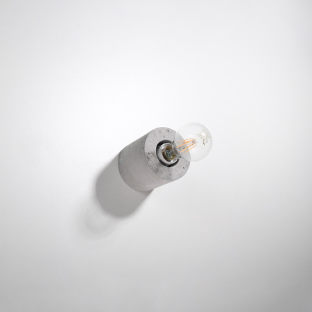 Lampa Ścienna Oprawa Natynkowa Kinkiet E27 Cylindryczna Szara Industrialna Salgado Sollux