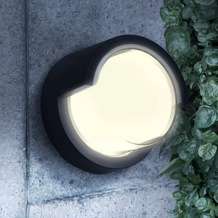 Kinkiet Ścienny LED Lampa Elewacyjna Zewnętrzna 12W 1400lm 4000K Neutralna 120° Czarny IP44 Essen Sanico Goldlux