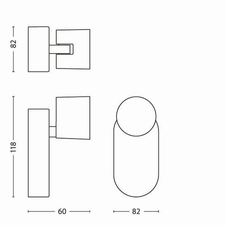 Lampa Ścienna Kinkiet LED 4.5W 500lm 2700K Biała Star Philips