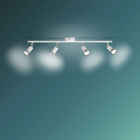 Lampa Sufitowa Reflektor 4x GU10 Biała Limbali Philips