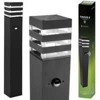 Lampa Ogrodowa Słupek Zewnętrzny Stojący E27 LED Czujnik Ruchu TAXUS 2 80cm LUMILED