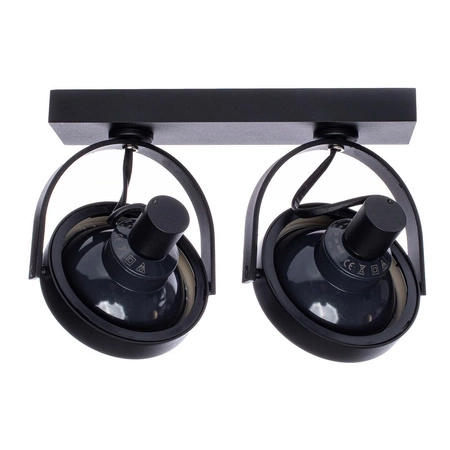 Oprawa Natynkowa Halogenowa Lugar Czarna 2xAR111 GU10 Spot Milagro