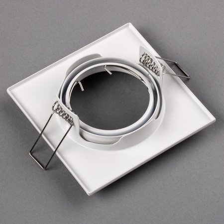 Oprawa HALOGENOWA Podtynkowa Ruchoma Kwadrat PICTOR Biała Blacha MR16 GU10