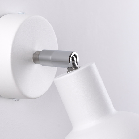 Lampa Ścienna Kinkiet E27 Geometryczna Biała Industrialna Elba Sollux