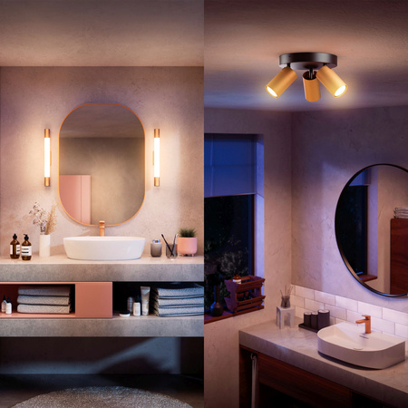 Lampa nad Lustro LED 10W 1500lm 2700K 60cm IP44 Miedziany Rover Philips