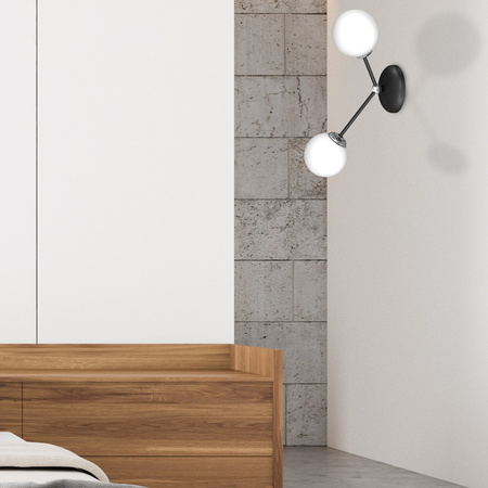 Lampa Ścienna Kinkiet JOY Czarna 2xE14 Milagro