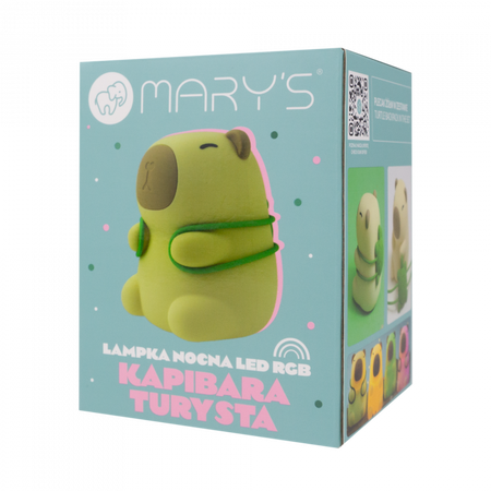 Lampka Nocna Dziecięca LED 2.5W 3000K Ciepła + Wielokolorowa RGB Akumulatorowa 1200mAh beżowy KAPIBARA MARY'S
