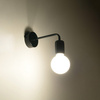 Lampa Ścienna Kinkiet E27 Nieregularna Czarna Industrialna Duomo Sollux