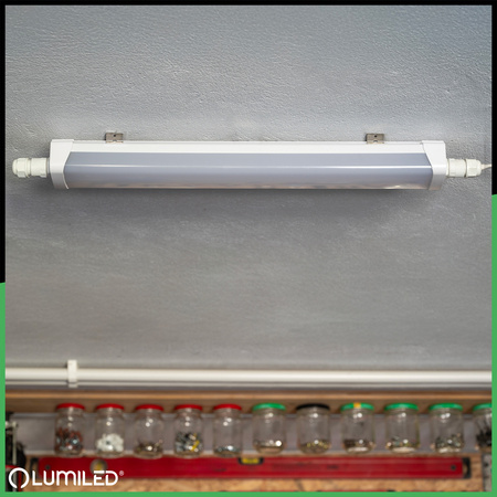 Oprawa Hermetyczna LED Warsztatowa Lampa 60cm do Garażu 30W 4000K Wodoszczelna TERRA LUMILED