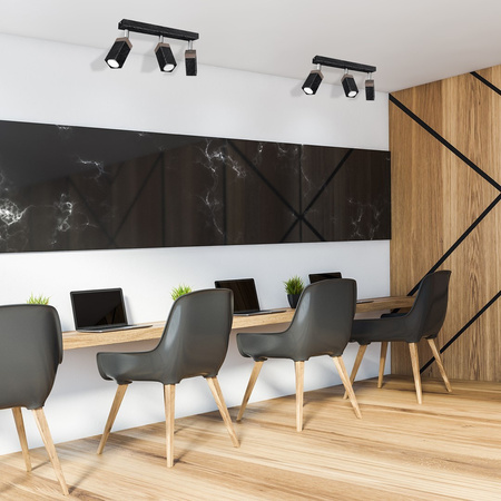 Lampa Sufitowa SOLO SAWN Czarna Patyna Drewniana 3x mini GU10 Milagro