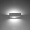 Lampa Ścienna Kinkiet E27 Prostokątna Szara Nowoczesna Vega Sollux
