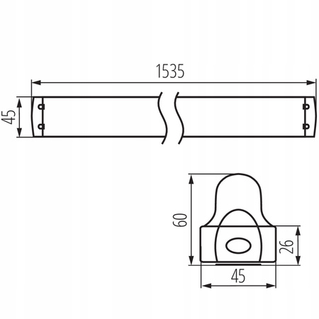 Oprawa Liniowa Lampa Przemysłowa LED 150cm T8 G13 KANLUX