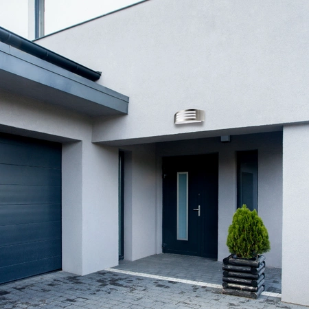 Plafon ogrodowy LED E27 Sitom GOLDLUX (Polux) stalowy srebrny Inox