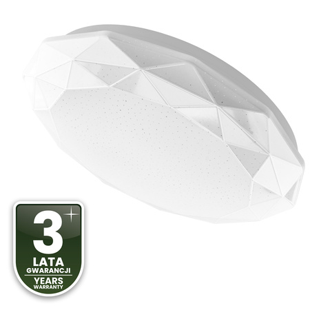 Plafon LED Lampa Sufitowa Natynkowa 12W IP44 Okrągły GLORY 2 DIAMENT 26cm LUMILED