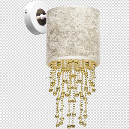 Lampa Ścienna Kinkiet ALMERIA Biała Złota 1xE27 Milagro