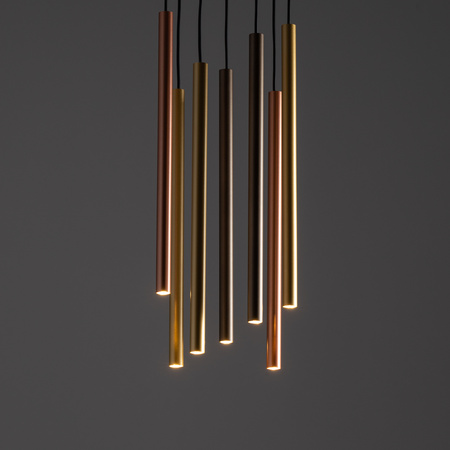 Lampa Sufitowa Wisząca 7x G9 Złota Nowoczesna LASER 490 10704 Nowodvorski