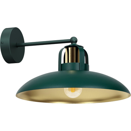 Lampa Ścienna Kinkiet FELIX Zielona Złota 1xE27 Milagro