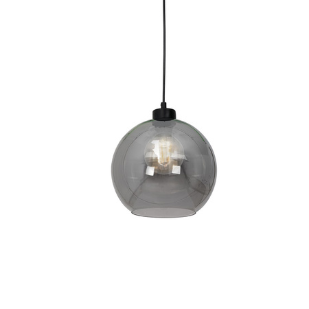 Lampa wisząca SOFIA 1xE27 MLP6577 Przydymiony Klosz Kula Milagro Metal + Szkło