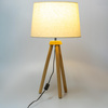 Lampa Stojąca Podłogowa Stołowa E27 Trójnóg z Abażurem Beżowa z Regulacją Wysokości Clara Lumiled