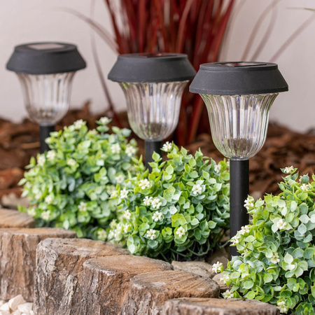 Lampa Solarna Ogrodowa LED Wbijana 5500-6000K IP44 38cm Czujnik Zmierzchu