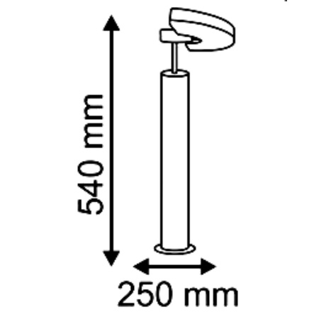Lampa ogrodowa LED 3,6W 6500K MODENA GOLDLUX (Polux) ŚREDNIA STAL 54cm