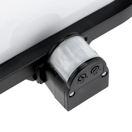 Lampa Ogrodowa Kinkiet Elewacyjny FRODA E27 IP44 z Czujnikiem PIR Czarna