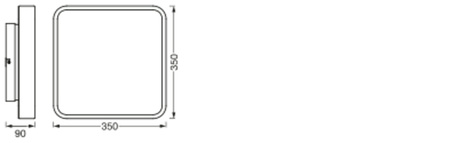 Plafon LED Lampa Oprawa Natynkowa 28W 1700lm RGB CCT z Podświetleniem Ściemnialna 35cm Czarny SMART+ WiFi Orbis Ledvance