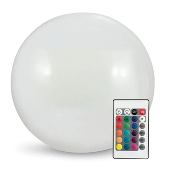 Lampa Ogrodowa LED Solarna Wbijana RGB Kula NAZIEMNA 20cm + pilot