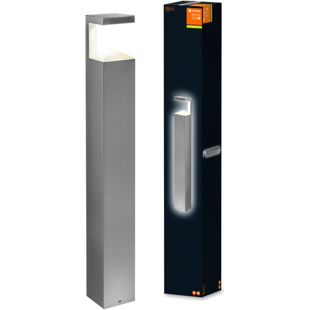 Lampa Ogrodowa Zewnętrzna Stojąca Słupek 9W 600lm 3000K IP44 Srebrny Endura Ledvance