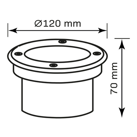 Oprawa Najazdowa LED 3W 300lm 4000K Neutralna 120° Srebrna IP67 MIVO Sanico Goldlux