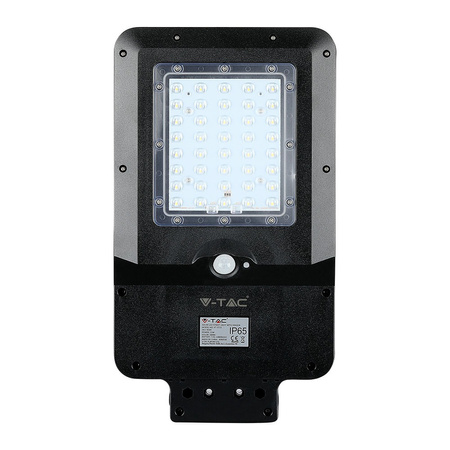 Lampa Oprawa Uliczna Solarna LED 15W 6000K Z czujnikiem ruchu Czarna IP65 VT-ST15 V-TAC