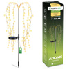 Lampa Solarna Ogrodowa LED ADONIS 2700K Wbijana Dekoracyjna Drzewko Efekt Wodospadu LUMILED