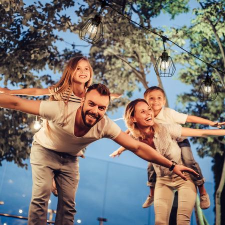 Klosz do Girlandy Zestawu CRETE LS D1 Czarny Metalowy 5 Sztuk Kobi