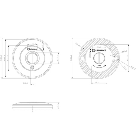 Latarka Kempingowa Sufitowa LED COB Bateryjna 3xAAA 2.2W 180lm 6500K LEDVANCE