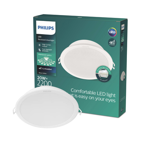 Panel LED Oprawa Podtynkowa Wpuszczana MESON 20W 6500K 19cm Okrągła Downlight PHILIPS