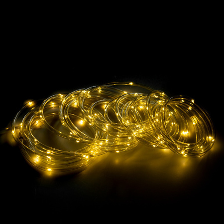 Girlanda Solarna Ogrodowa 100x LED Ozdobna Łańcuch Świetlny 11,9m 3000K