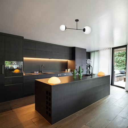 Lampa Sufitowa LIMA Czarna 2xE14 Milagro