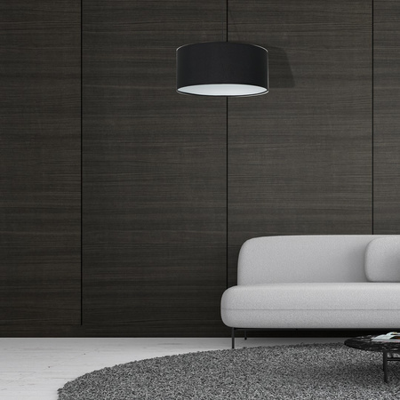 Lampa Wisząca Sufitowa CASINO Czarna Chrom 1xE27 Milagro