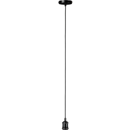 Lampa Wisząca Zawieś z Oprawą Loft E27 Matowa Czerń 95cm kabel