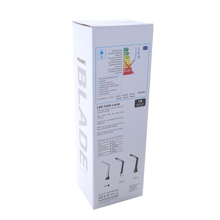Lampka Biurkowa Stołowa LED BLADE 5W LED Czarna Milagro