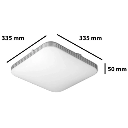 Plafon LED Lampa Sufitowa Ścienna Kwadratowa DOMIN 24W 4000K 33cm IP44