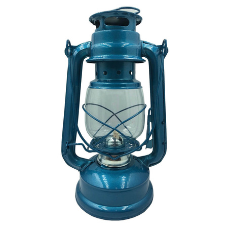 Lampa Naftowa Ogrodowa Niebieska 24 cm z Knotem