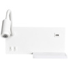 Lampka nocna ścienna z półką SHELF Biała LED 4W + 5W + 2W Milagro