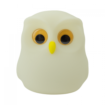 Lampka Nocna Dziecięca LED 2.6W 3000K Ciepła + Wielokolorowa RGB USB Akumulatorowa 1200mAh Biała SOWA MARY'S