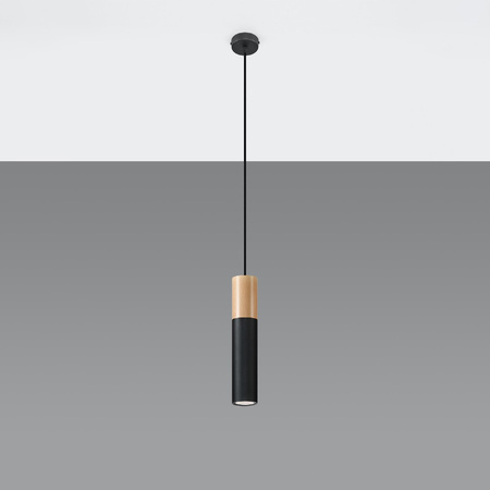 Lampa Sufitowa Wisząca Zwis GU10 Tubularna Brązowa Czarna Nowoczesna Pablo Sollux