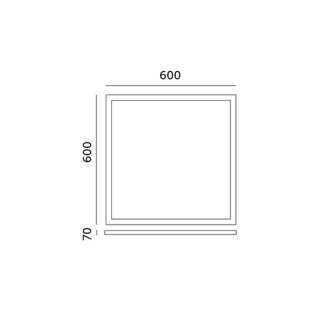 Ramka Natynkowa 70mm do Panelu LED 60x60cm Klik Biała Kobi